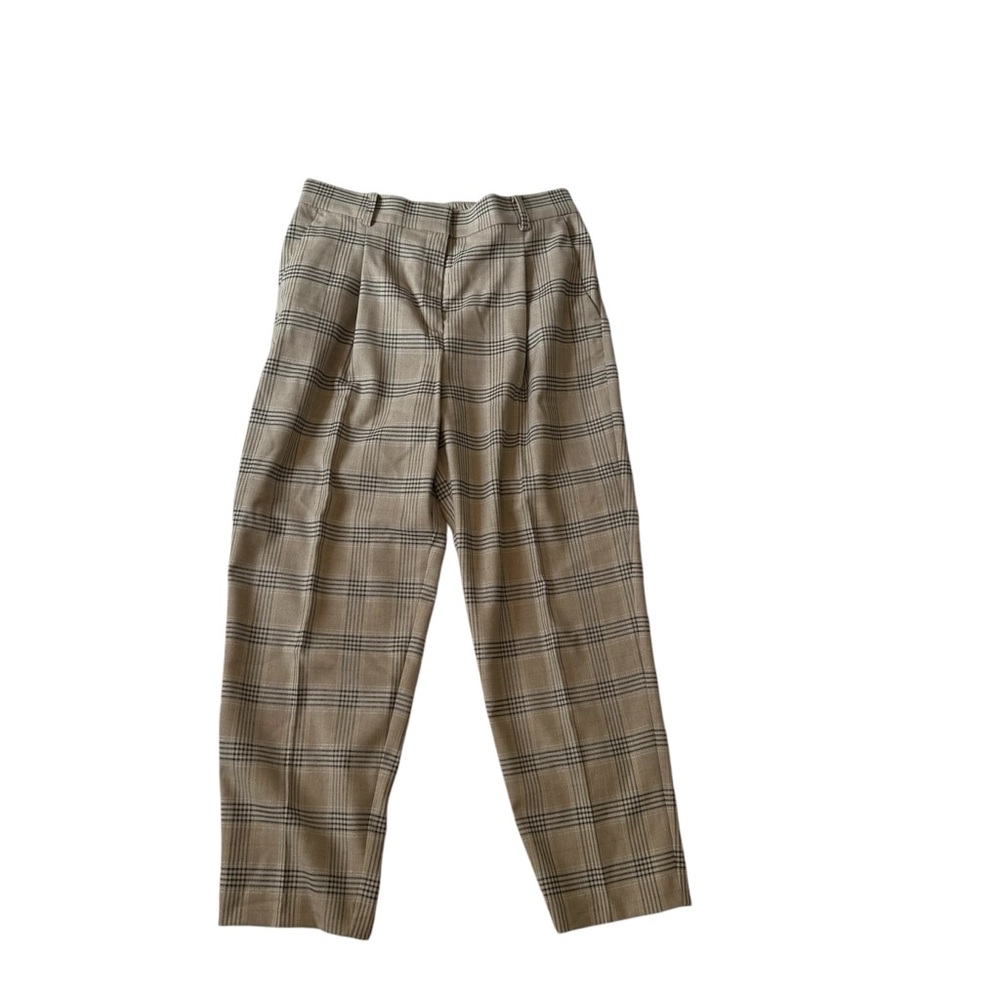 Plaid Loft trousers with front pleats